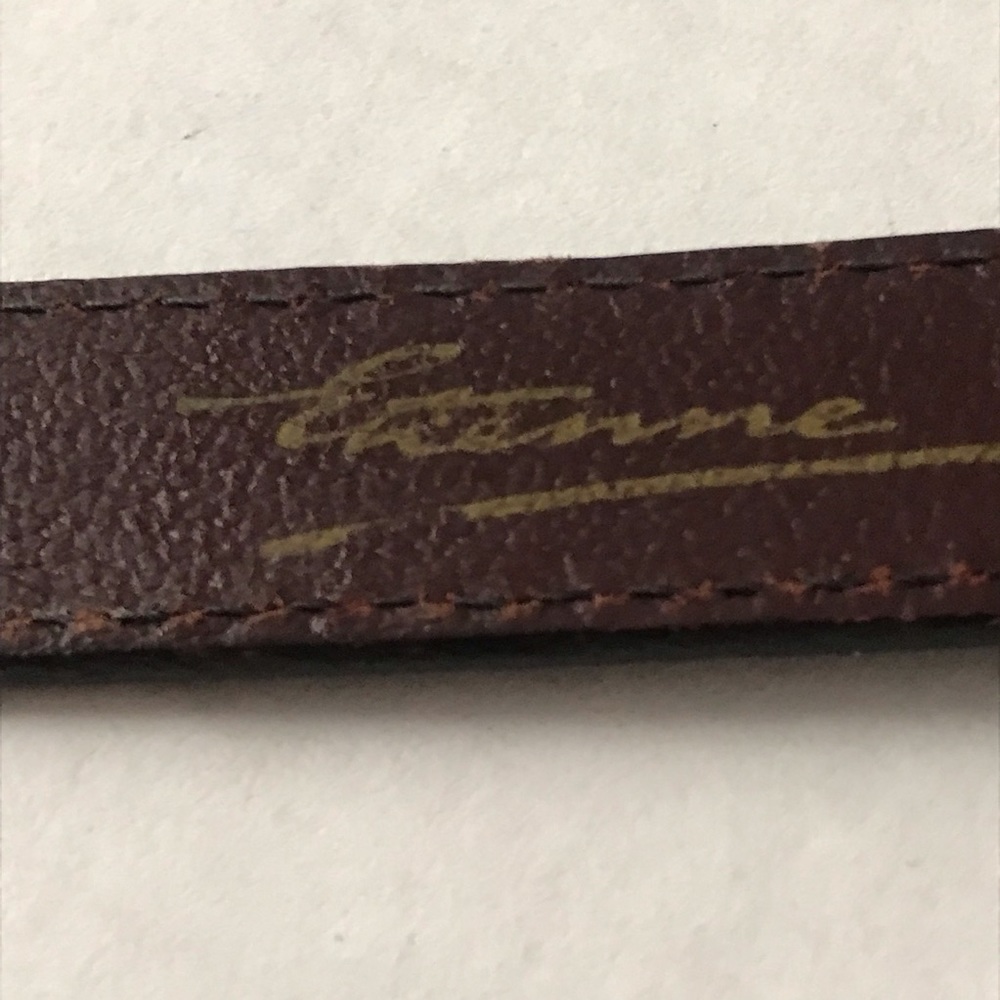 ETIENNE AIGNER Belt Logo Gold Hardware Brown Sz 28 - Picture 7 of 14